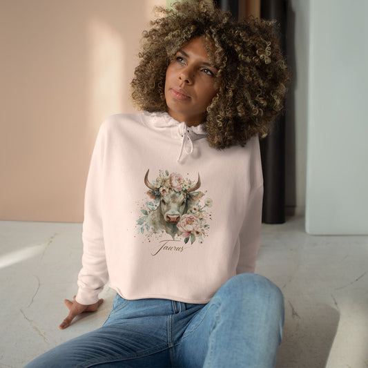 Taurus Personalisable Crop Hoodie