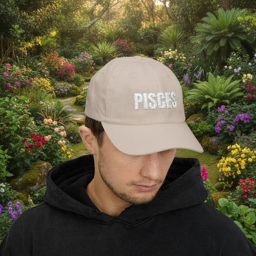 Pisces Dad Cap — Embroidered Zodiac Baseball Hat