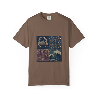 Ocean-Inspired Graphic T-Shirt for Nature Lovers, Beach Vibes, Summer Apparel, Astrology Gift, Unisex Casual Wear