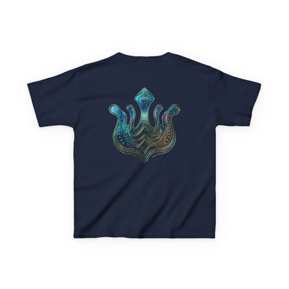 Air Element Aquarius Kids Tee | ♒ Cosmic Waves | Psychedelic Youth Shirt