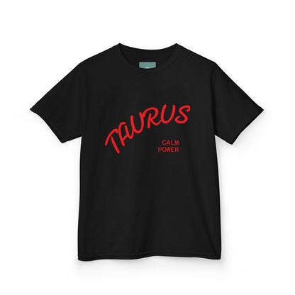 Taurus Kids Tee - Calm Power Graphic, Astrology Shirt, Zodiac Sign Gift, Birthday Apparel, Trendy Kids Wear