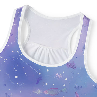 Celestial Bliss Women's Tank Top - AOP, Summer Top, Festival Wear, Casual Outfit, Galaxy Print, Gift for Her