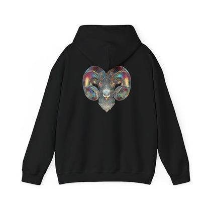 Customisable Aries Hoodie: Fearless Energy Sweatshirt for Astrology Lovers, Celestial Gift, Astrology Apparel, Cozy Hooded Sweatshirt, Zodiac Fashion