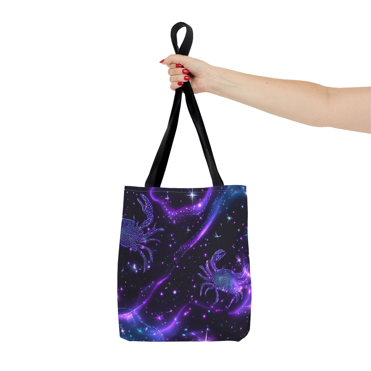 Water Element Cancer Tote Bag | ♋ Cosmic Crab | Psychedelic Shopping Bag
