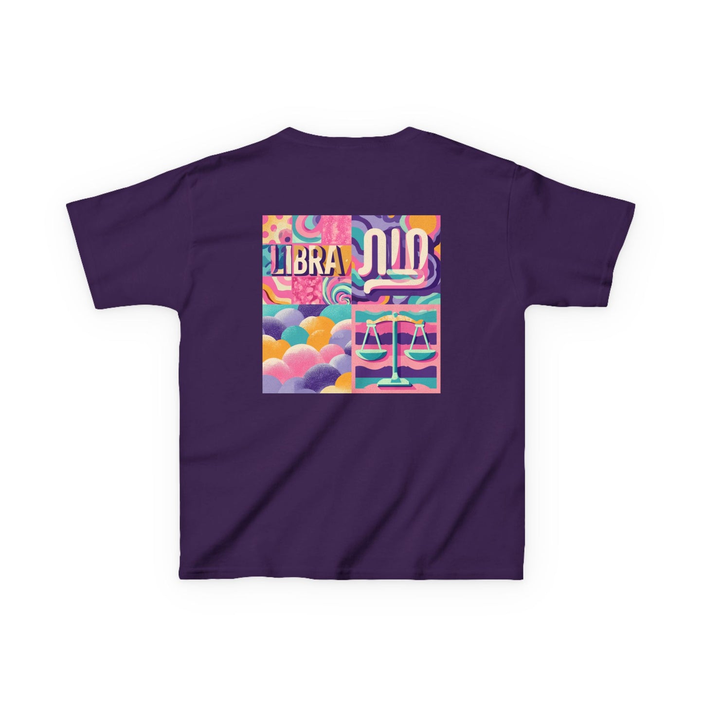 Colorful Libra Kids Tee - Perfect Birthday Gift, Astrology Tee, Zodiac Apparel, Fun Kids Wear, Cute Graphic Shirt, Libra Season