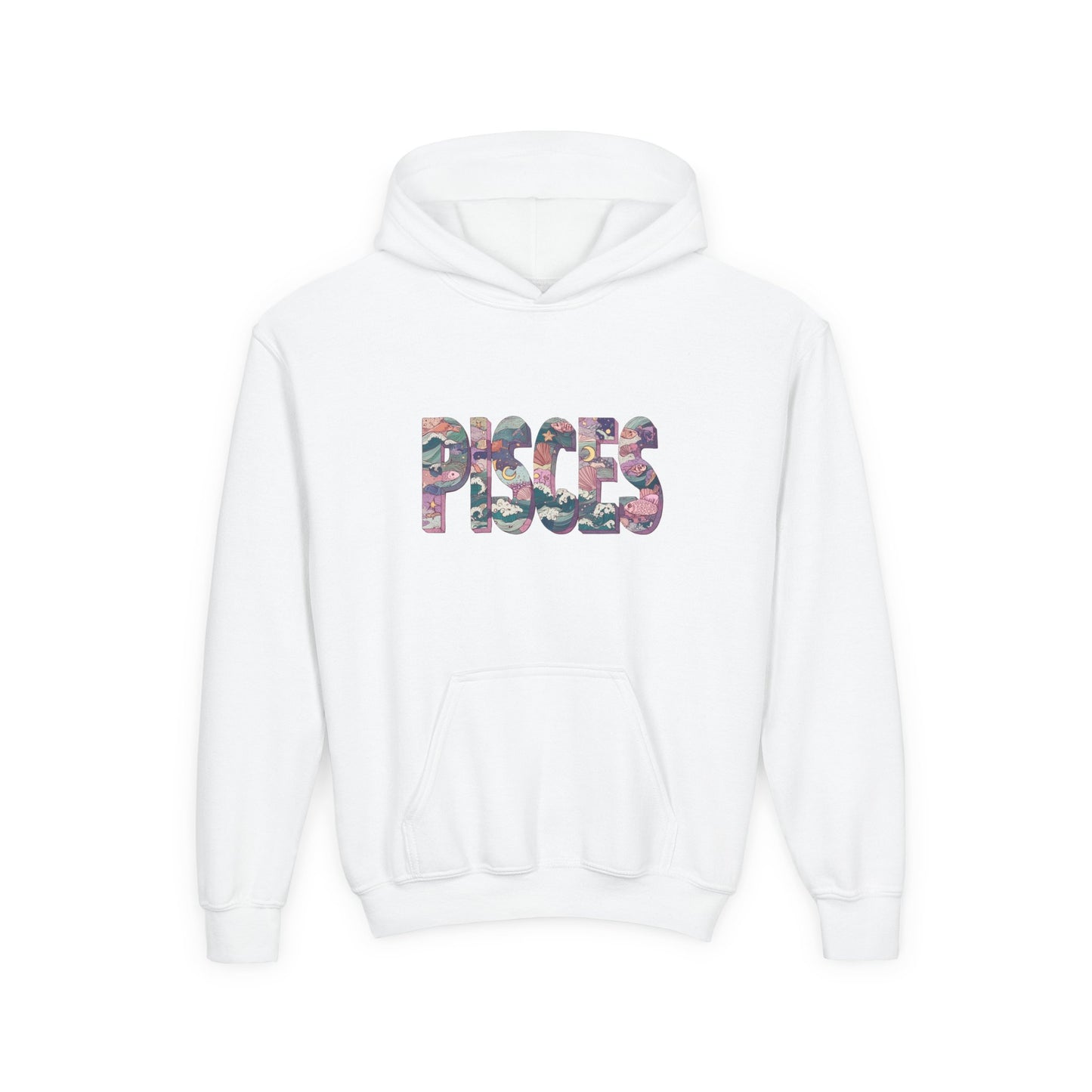 Pisces Youth Hoodie, Trendy Zodiac Sweatshirt for Teens, Astrological Gift, Astrology Lover Apparel, Perfect for Birthdays and Celebrations