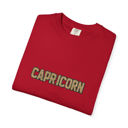 Capricorn Garment-Dyed T-Shirt, Zodiac Sign Tee, Astrology Gift, Unisex Shirt, Birthday Gift, Casual Wear