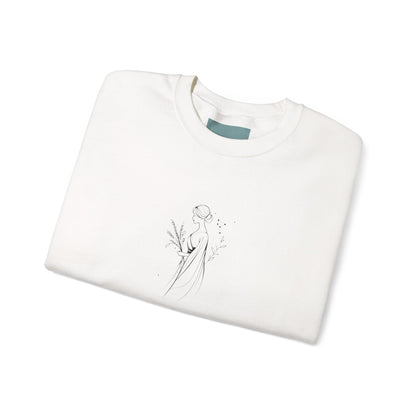 Floral Illustration Crewneck Sweatshirt, Cozy Unisex Pullover, Spring Fashion, Everyday Wear, Cute Gift Idea