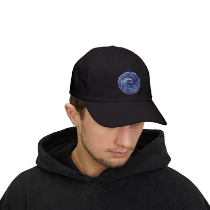 Stylish Classic Dad Cap with Glittery Ocean Design - Perfect for Beach Days, Casual Outings, Gifts for Dads & Outdoor Adventures