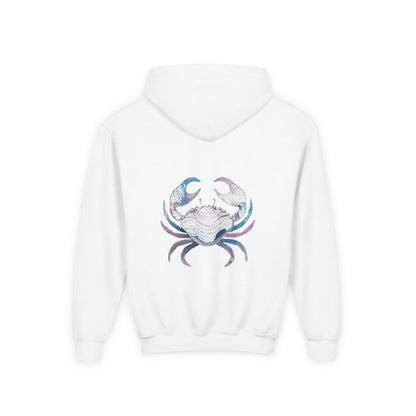 Water Element Cancer Youth Hoodie | ♋ Gentle Shield | Psychedelic Zodiac Sweatshirt