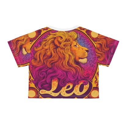 Leo Crop Tee, Zodiac Sign T-Shirt, Astrology Graphic Tee, Horoscope Shirt, Celestial Clothing, Leo Gift