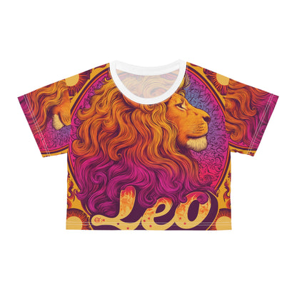 Leo Crop Tee, Zodiac Sign T-Shirt, Astrology Graphic Tee, Horoscope Shirt, Celestial Clothing, Leo Gift
