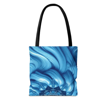 Water Element Serene Ocean Waves Tote Bag - Elemental Flow Eco-Friendly Bag, Aquatic Energy Gift, Celestial Ocean Design