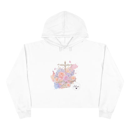 Floral Justice Crop Hoodie, Trendy Pullover, Women's Casual Wear, Gift for Her, Spring Fashion, Artistry in Apparel
