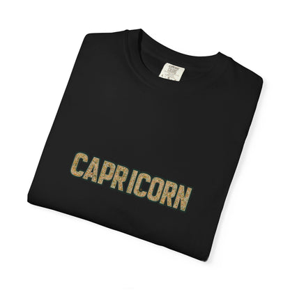 Capricorn Garment-Dyed T-Shirt, Zodiac Sign Tee, Astrology Gift, Unisex Shirt, Birthday Gift, Casual Wear