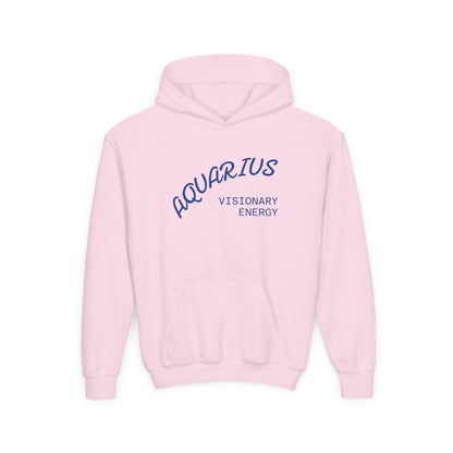 Air Element Aquarius Youth Hoodie | ♒ Rebel Flow | Psychedelic Zodiac Sweatshirt