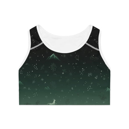 Unicorn Adventure Sports Bra, Moisture-Wicking Workout Top, Fitness Apparel, Activewear, Gift for Fitness Lover, Yoga Bra