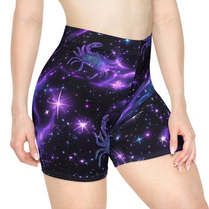 Cosmic Biker Shorts for Women - Astrology-Inspired, Stylish Activewear, Gym Shorts, Summer Fashion, Starry Nights, Zodiac Collection
