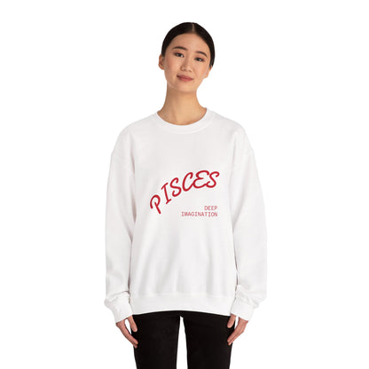 Water Element Pisces Crewneck Sweatshirt | ♓ Mystical Fish | Psychedelic Zodiac Apparel