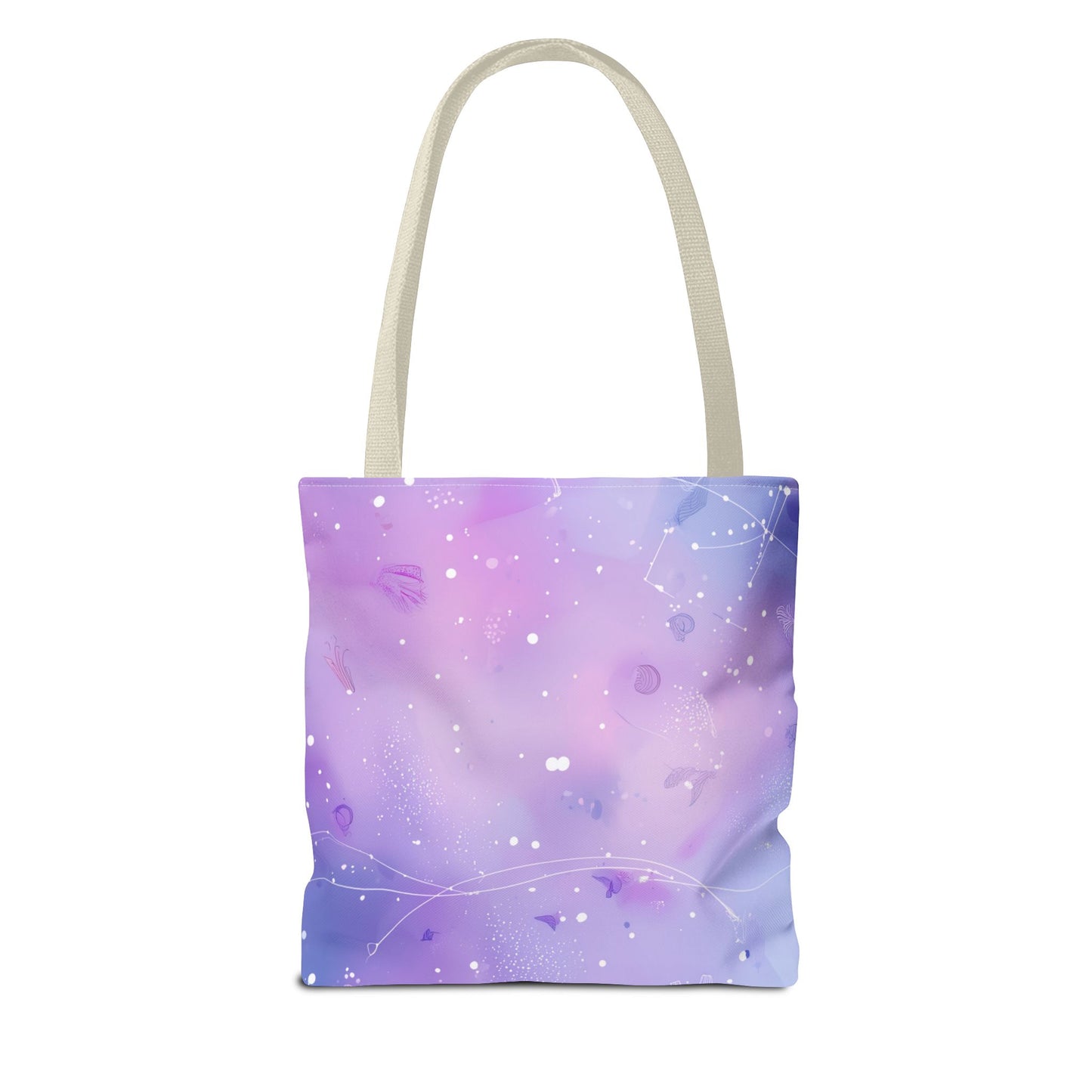 Celestial Tote Bag, Starry Sky Canvas Bag, Colorful Reusable Shopping Tote, Gift for Astronomers, Trendy Eco-Friendly Tote