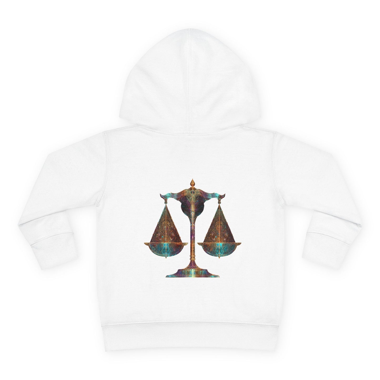 Air Element Libra Toddler Hoodie | ♎ Harmony Scales | Psychedelic Zodiac Sweatshirt