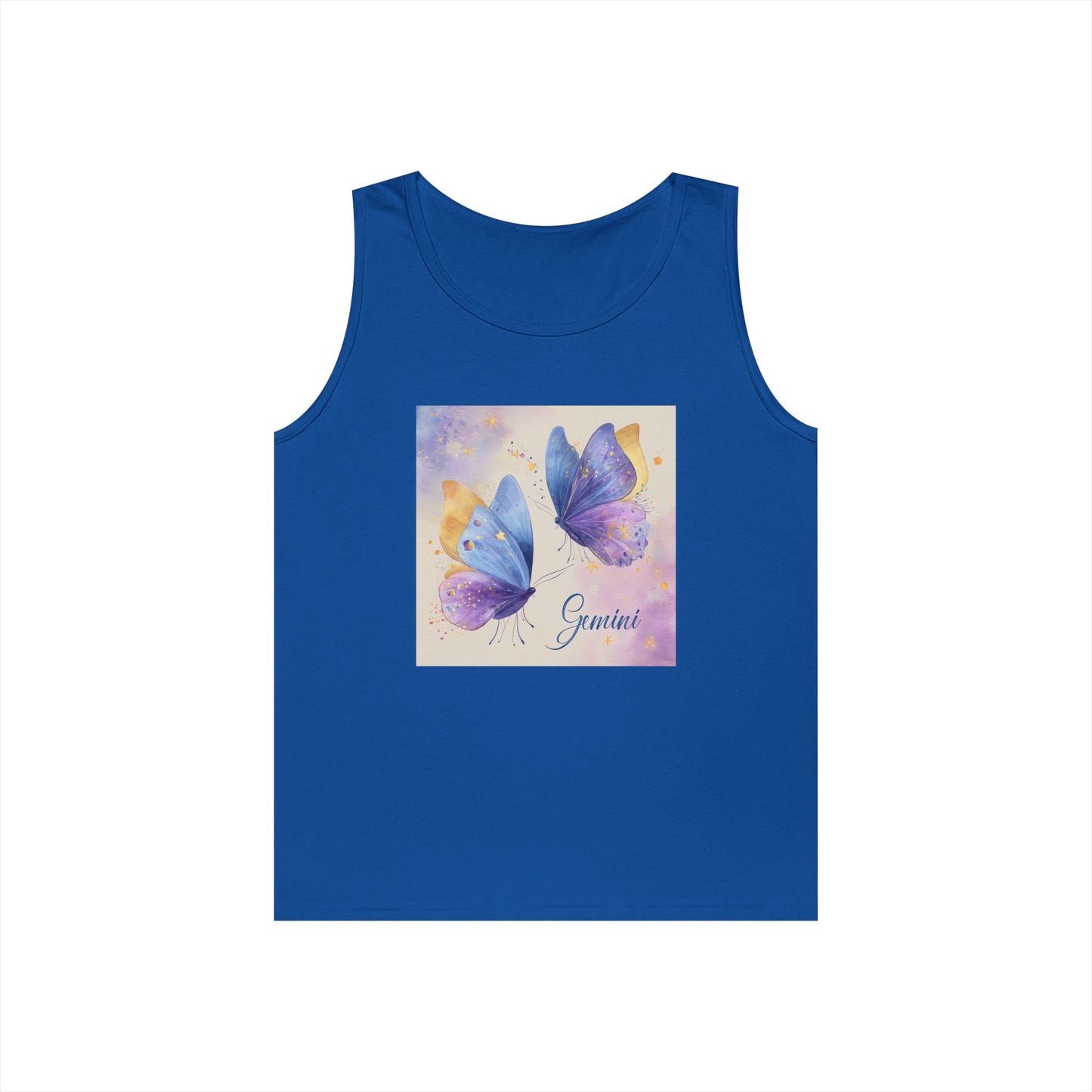 Butterfly Graphic Tank Top | Unisex Heavy Cotton Sleeveless Tee, Summer Wardrobe, Gift for Nature Lovers, Casual Outfit, Butterfly Decor