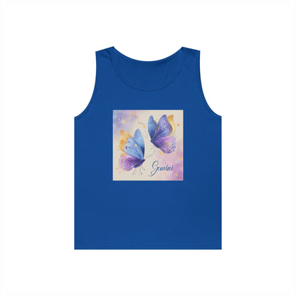 Butterfly Graphic Tank Top | Unisex Heavy Cotton Sleeveless Tee, Summer Wardrobe, Gift for Nature Lovers, Casual Outfit, Butterfly Decor