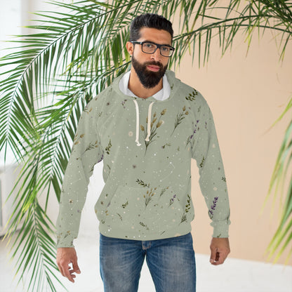 Floral Print Unisex Hoodie | Cozy Nature-Inspired Pullover | Great for Spring, Outdoor Adventures, Gifts, Casual Wear, Floral Lover