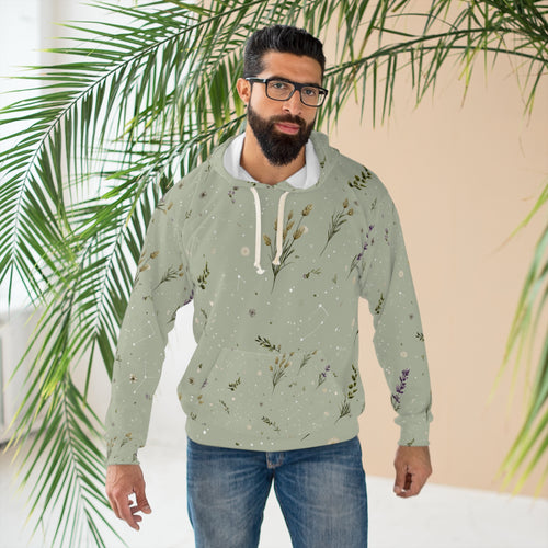 Floral Print Unisex Hoodie | Cozy Nature-Inspired Pullover | Great for Spring, Outdoor Adventures, Gifts, Casual Wear, Floral Lover