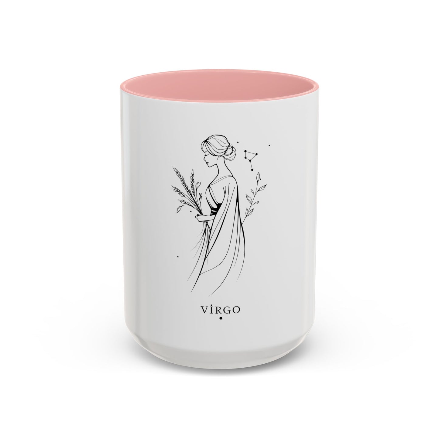 Virgo Zodiac Accent Coffee Mug - Personalized Gift for Astrology Lovers, Unique Home Decor, Birthday Surprise, Coffee Lover's Gift