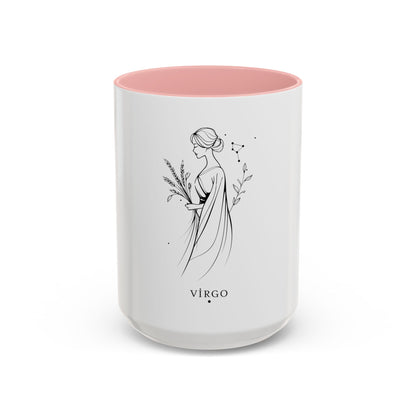 Virgo Zodiac Accent Coffee Mug - Personalized Gift for Astrology Lovers, Unique Home Decor, Birthday Surprise, Coffee Lover's Gift