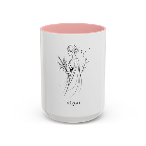 Virgo Zodiac Accent Coffee Mug - Personalized Gift for Astrology Lovers, Unique Home Decor, Birthday Surprise, Coffee Lover's Gift