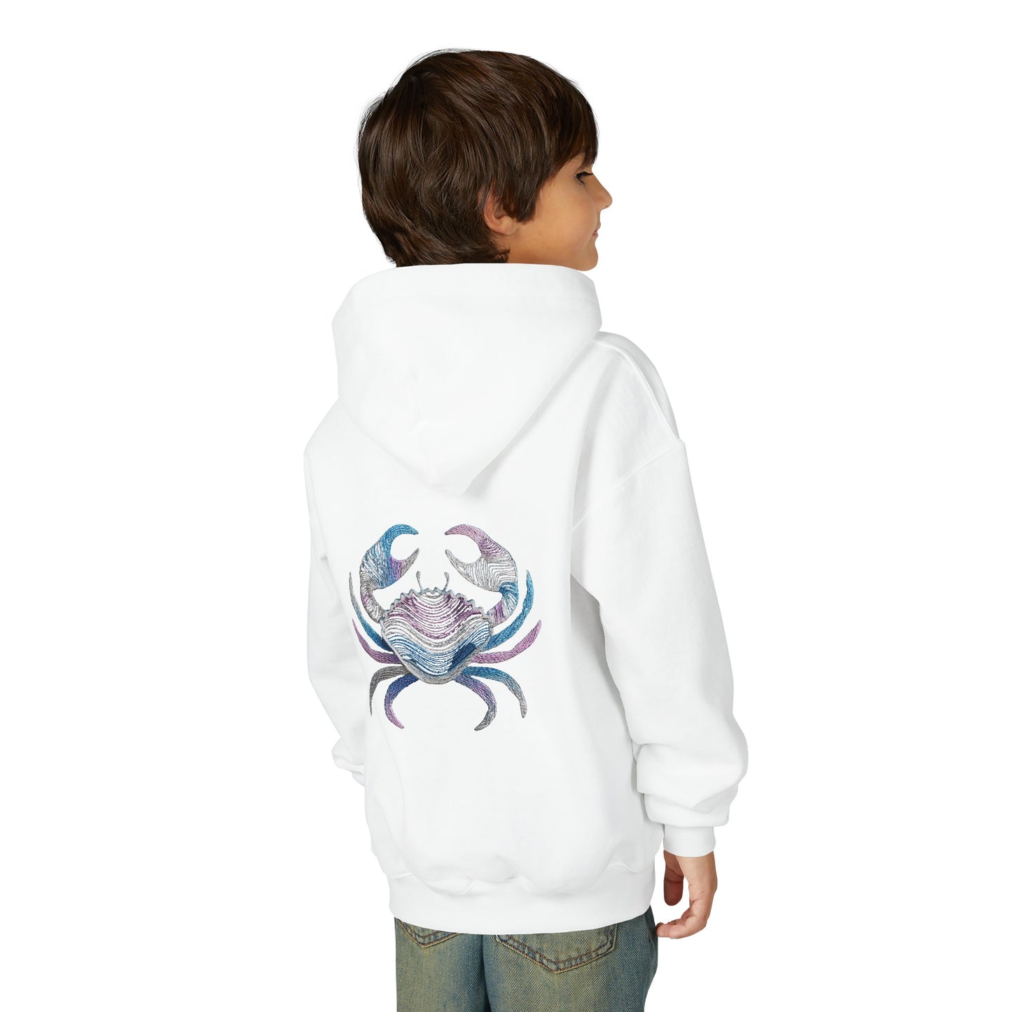 Water Element Cancer Youth Hoodie | ♋ Gentle Shield | Psychedelic Zodiac Sweatshirt