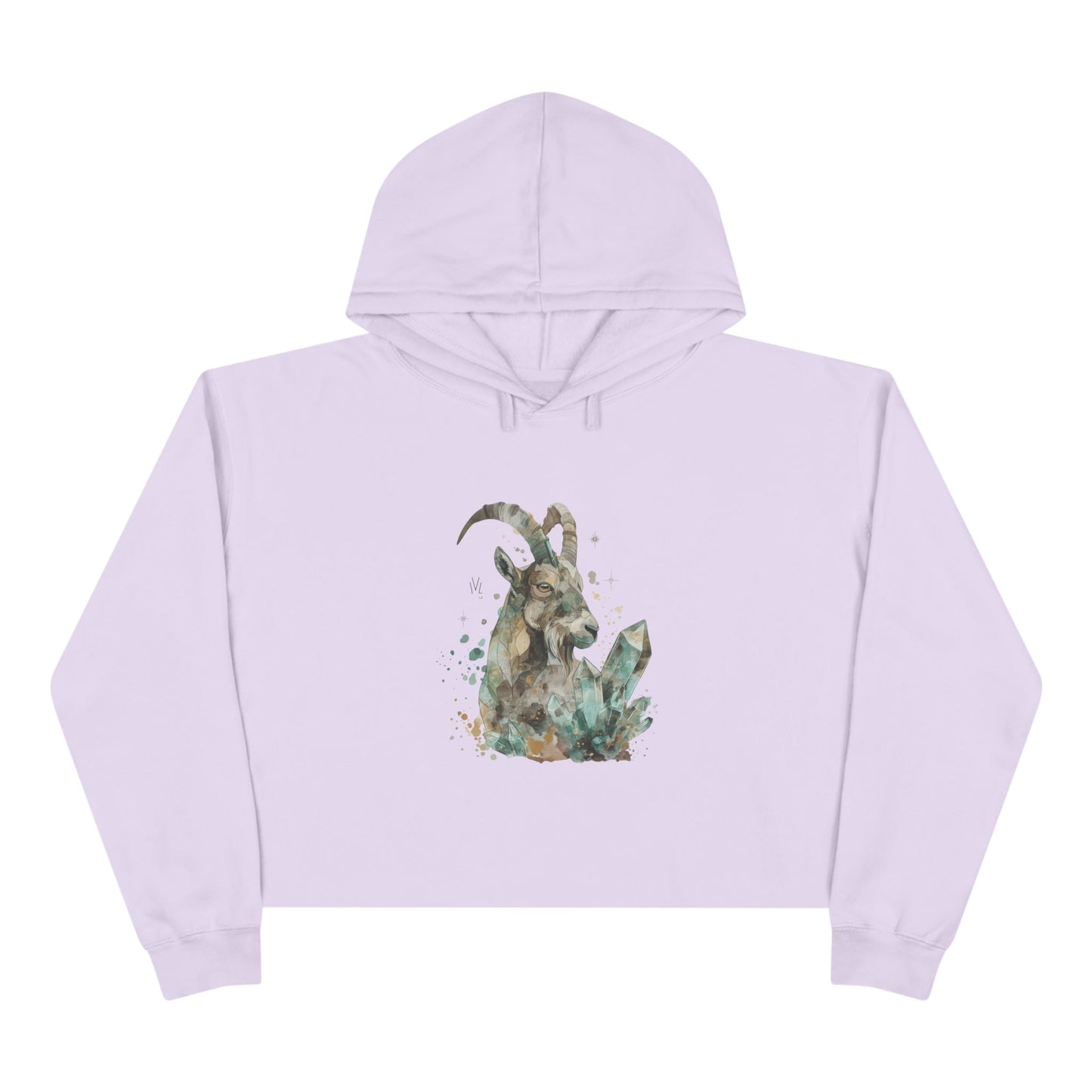 Watercolor Goat Crop Hoodie, Cozy Casual Wear, Gift for Animal Lovers, Boho Fashion Piece, Ideal for All Seasons, Stylish Layering, [...]