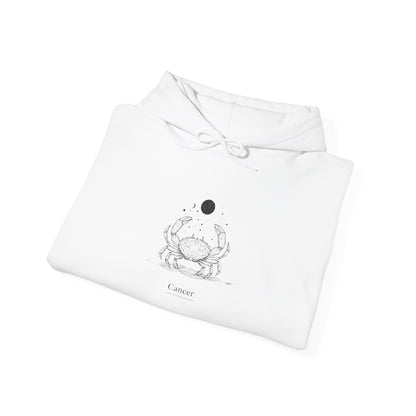 Cozy Crab Graphic Hoodie - Fun Gift for Beach Lovers, Casual Wear, Summer Vibes, Seafood Lover's Apparel, Cute Sweatshirt for Friends