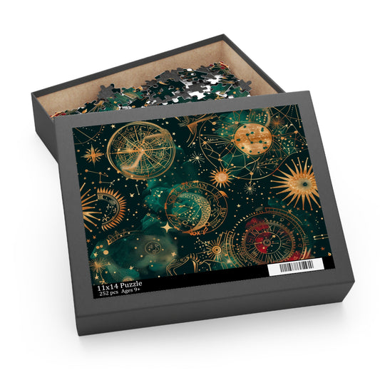 Celestial Compass Puzzle — Astrological Star Map Jigsaw (120/252/500 pcs)