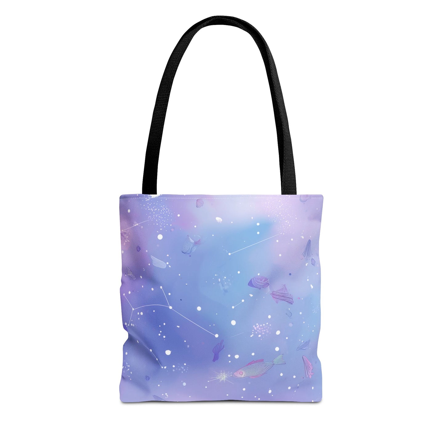 Celestial Tote Bag, Starry Sky Canvas Bag, Colorful Reusable Shopping Tote, Gift for Astronomers, Trendy Eco-Friendly Tote