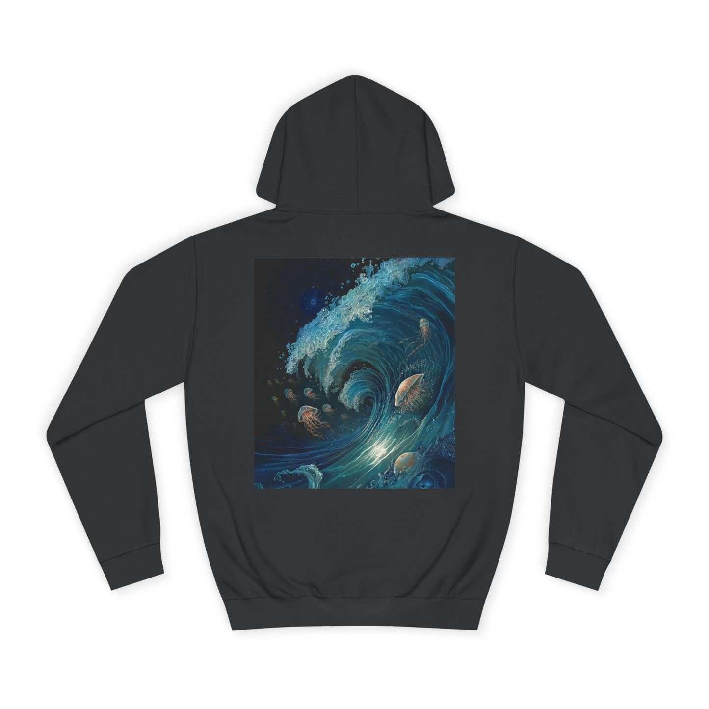 Water Element Cosmic Wave Unisex Hoodie - Elemental Flow Sweatshirt, Aquatic Energy Gift, Celestial Tide Design