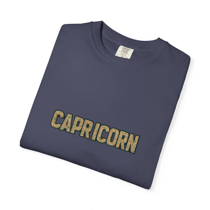 Capricorn Garment-Dyed T-Shirt, Zodiac Sign Tee, Astrology Gift, Unisex Shirt, Birthday Gift, Casual Wear