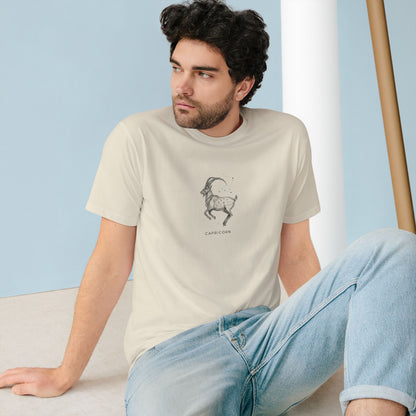 Whimsical Goat Organic T-Shirt, Eco-Friendly Tee, Nature Lover Gift, Casual Wear, Perfect for Earth Day, Animal Enthusiast Apparel
