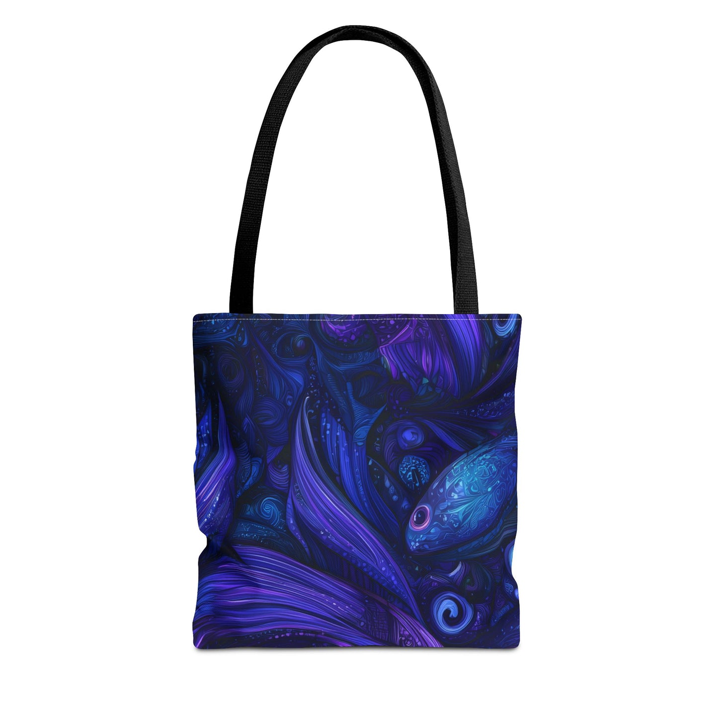 Mystical Fish Tote Bag, Bohemian Shoulder Bag, Eco-Friendly Shopping Bag, Art Lover Gift, Beach Bag, Colorful AOP Bag