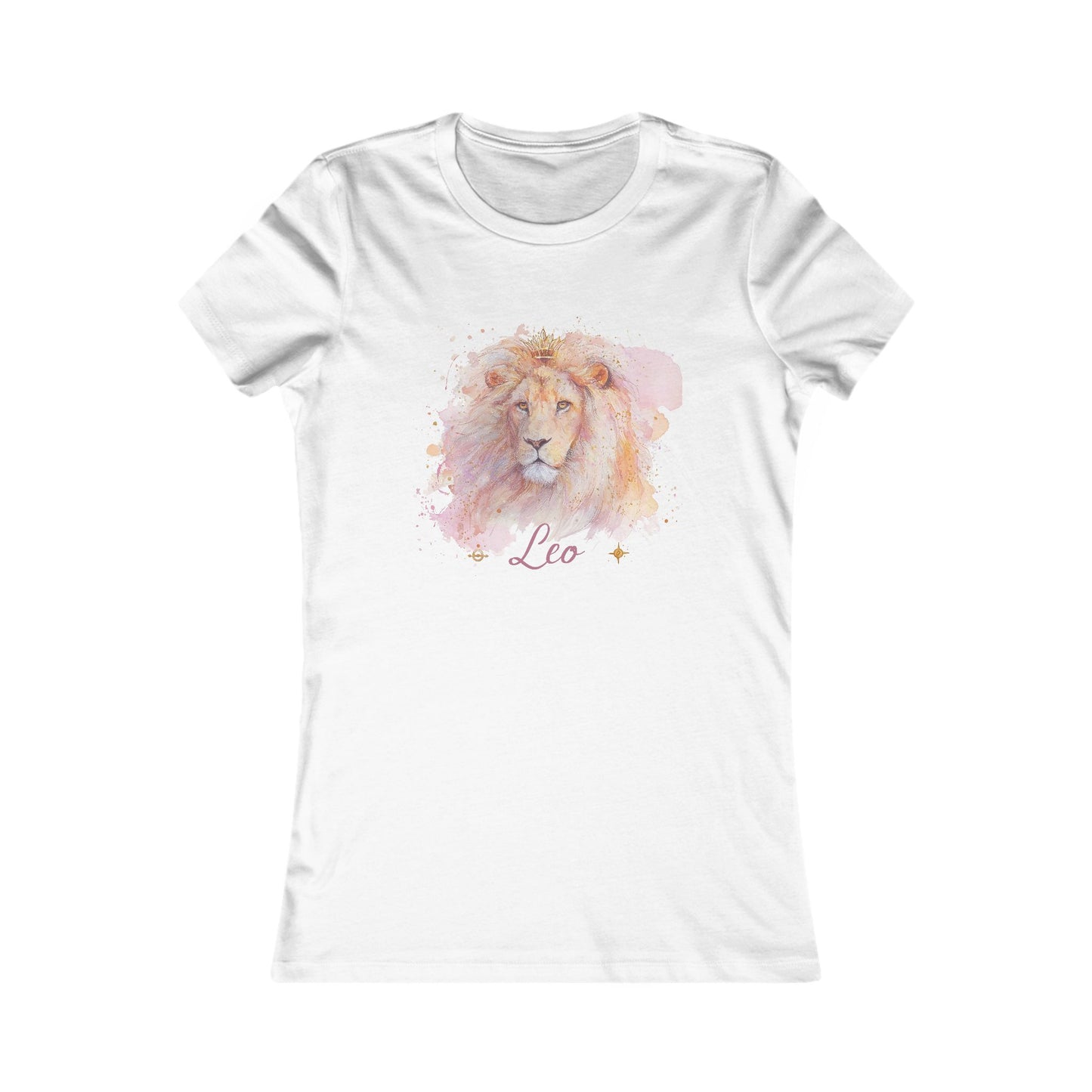 Watercolor Lion Zodiac Tee, Astrological T-Shirt, Gift for Leo, Women's Astrology Favorite Tee, Birthday Shirt, Zodiac Sign Apparel