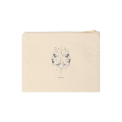 Gemini Zodiac Accessory Pouch - Ideal for Astrology Lovers, Makeup Bag, Organizer, Gift for Birthdays, Celestial Decor