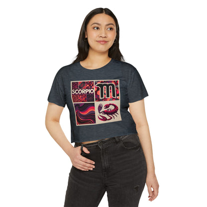 Scorpio Festival Crop Top | Astrology Tee, Women's Crop Top, Zodiac Apparel, Summer Top, Bohemian Style