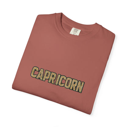 Capricorn Garment-Dyed T-Shirt, Zodiac Sign Tee, Astrology Gift, Unisex Shirt, Birthday Gift, Casual Wear