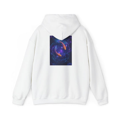 Pisces Water Element Galaxy Koi Hoodie - Zodiac Dreamer Pullover, Astrology Gift, Celestial Fish Design