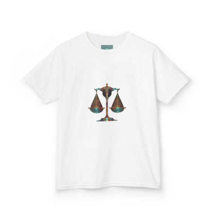 Kids Justice Scale Tee - Fun Graphic T-Shirt for Little Lawyers, Legal Theme Gift, Birthday, Back to School, Everyday Wear
