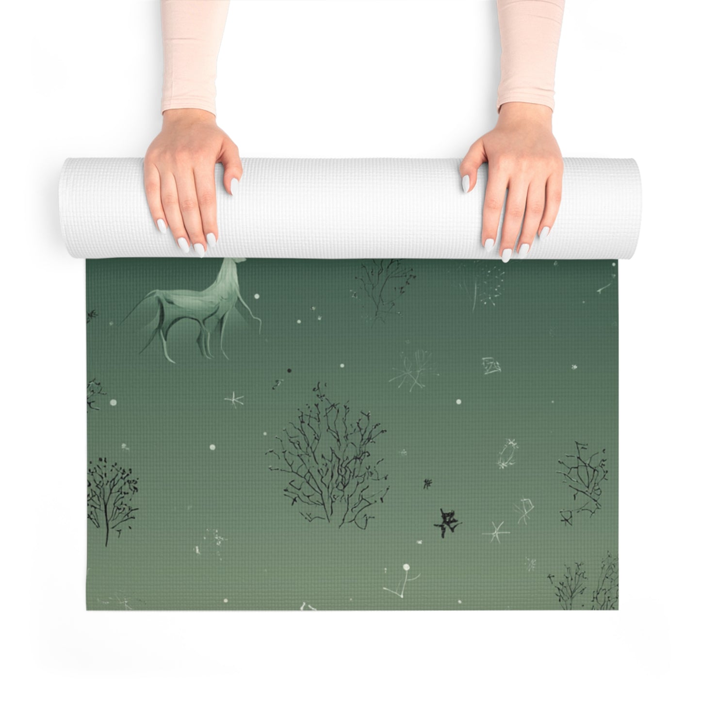 Enchanted Forest Foam Yoga Mat | Mat for Home & Studio Practice, Gift for Yoga Lovers, Meditation, Workout, Wellness