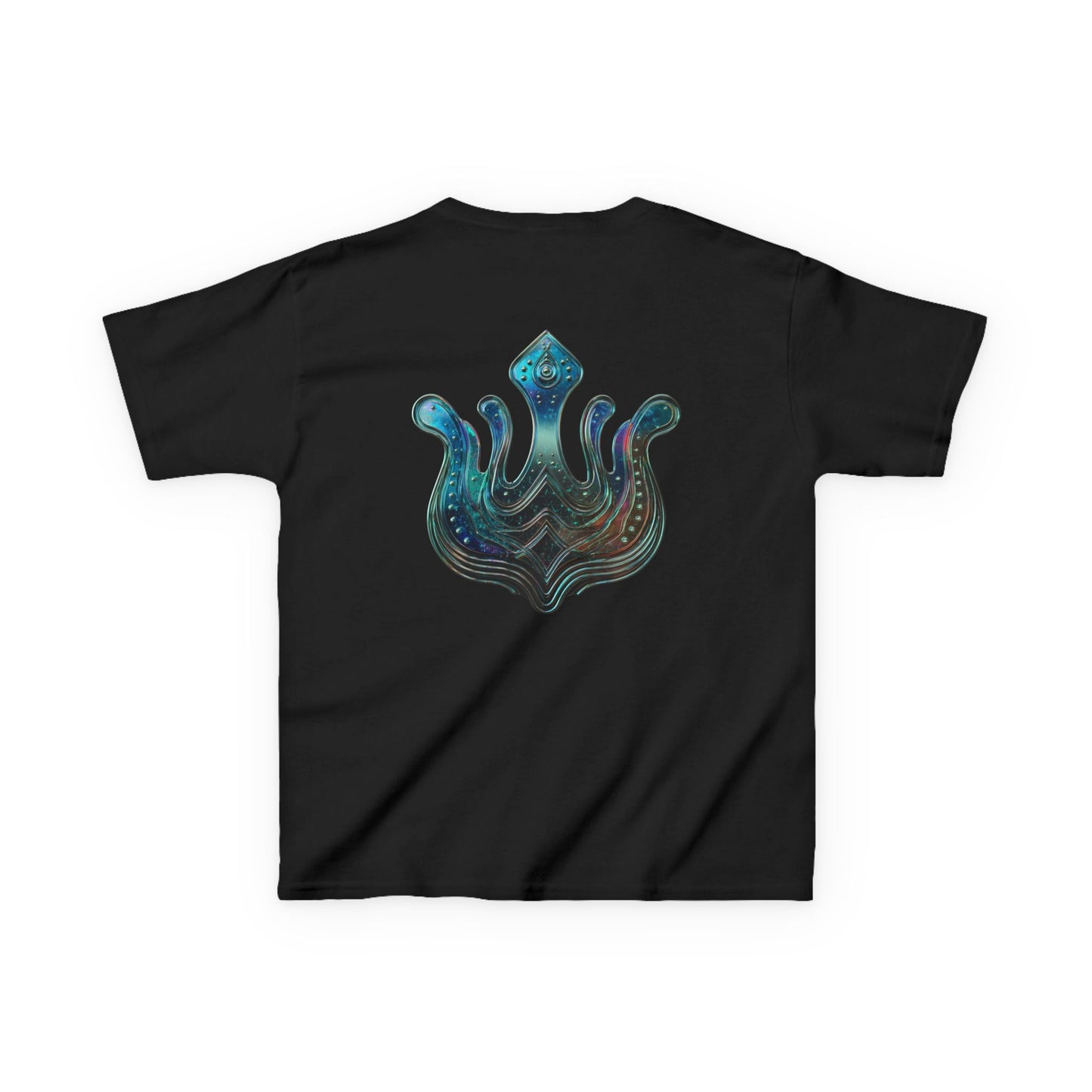 Air Element Aquarius Kids Tee | ♒ Cosmic Waves | Psychedelic Youth Shirt