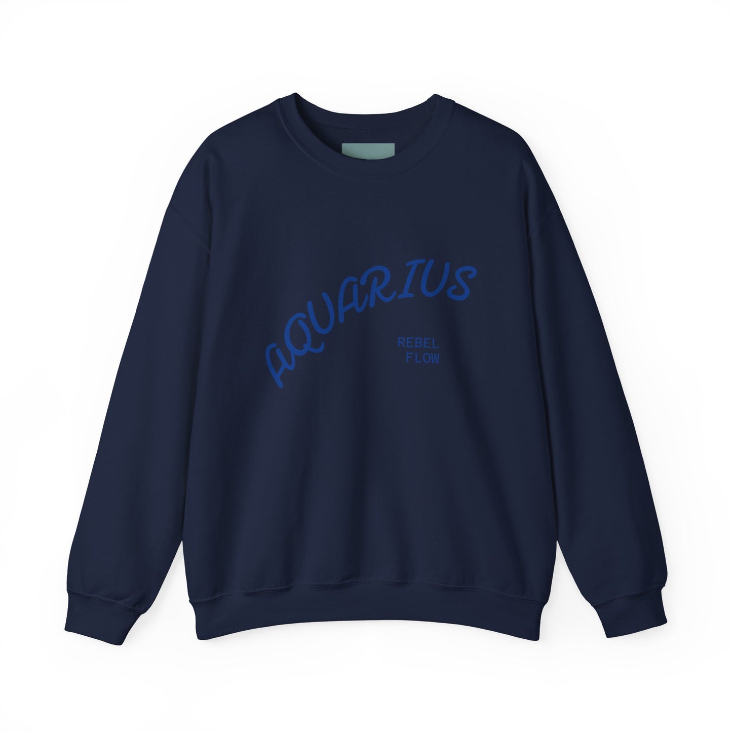 Air Element Aquarius Crewneck Sweatshirt | ♒ Rebel Flow | Psychedelic Zodiac Apparel